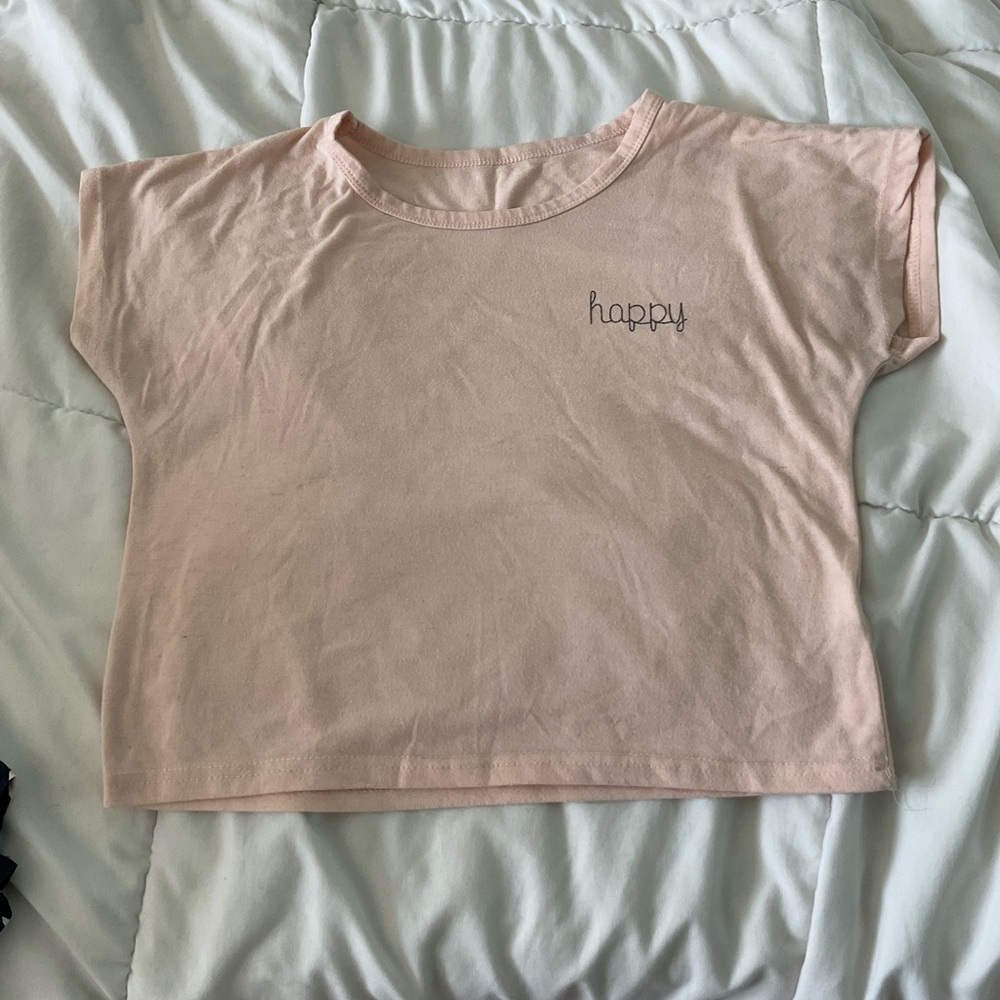 “happy” crop top